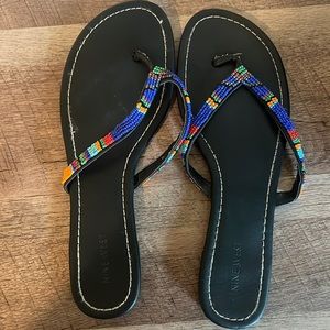 Nine West Beaded Sandal Black Size 11